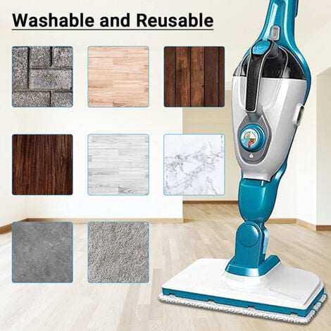 CSPARKV 2 Pack Multi Surface Steam Mop Pads - Durable Microfiber Cleaning Pads - Steam Cleaner Accessories - Washable Cover - Rectangular
