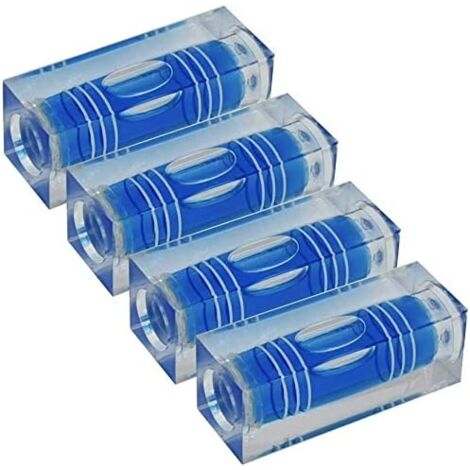 CSPARKV 4pcs High Precision Mini Three Line Spirit Level - 40 x 15 x 15mm - Blue (1/4)