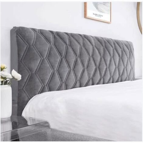 Headboard Cover 140, Headboard Cover Protector with Stretch Side, Washable Dustproof Headboard Cover (Color : Dark Gray, Size : 140cm)
