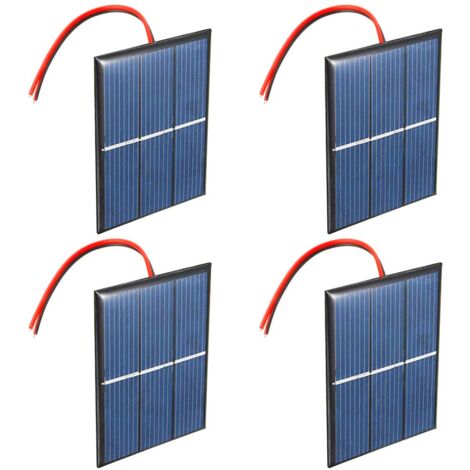 CSPARKV Set of 4pcs 1.5V 0.65W 60X80mm Micro Mini Solar Panel Cells for Solar Power Energy, Home DIY, Science Projects - Toys - Battery Charger (1/5)