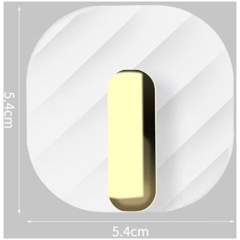 Pieces Adhesive Hooks, Wall Mounted Coat Hooks No Drilling, Waterproof Hanger, Towel Hooks Self Adhesive, Washcloth Holder for Bathroom, Kitchen, Office