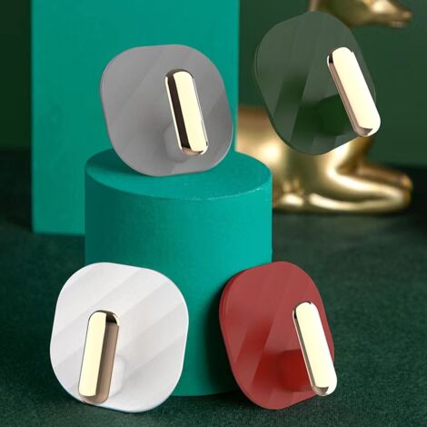 Pieces Adhesive Hooks, Wall Mounted Coat Hooks No Drilling, Waterproof Hanger, Towel Hooks Self Adhesive, Washcloth Holder for Bathroom, Kitchen, Office