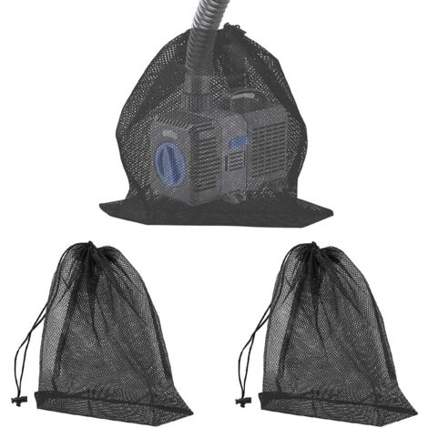 PCS (47x47cm)Pump Filter Mesh Bag Pond Pump Filter Bag with Drawstring Water Pump Filter Bag Pump Barrier Bag for Outdoor Pond Filter (1/4)