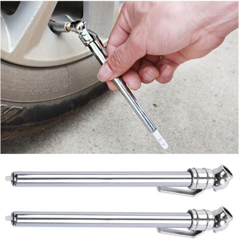 2Pcs Pencil Tire Pressure Gauge, Portable Tire Pressure Gauge, Mechanical Stainless Steel Tire Pressure Gauge, Wheel Pressure Measuring Tool for Cars Trucks Bike (1/5)