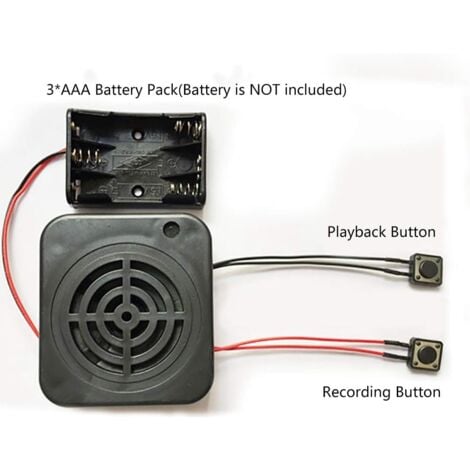 (2 Minutes)3W DIY Recordable Voice Module Clear Sound Voice Message Box for Stuffed Animals/Gift/Toy