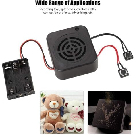 (2 Minutes)3W DIY Recordable Voice Module Clear Sound Voice Message Box for Stuffed Animals/Gift/Toy