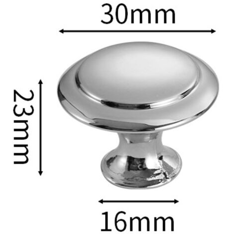 CSPARKV 12 Pack Furniture Knobs Round Kitchen Door Knobs Zinc Alloy Door Knobs Polished Chrome Cupboard Door Knob Kitchen Handle
