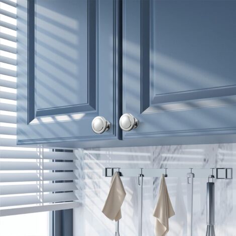 CSPARKV 12 Pack Furniture Knobs Round Kitchen Door Knobs Zinc Alloy Door Knobs Polished Chrome Cupboard Door Knob Kitchen Handle