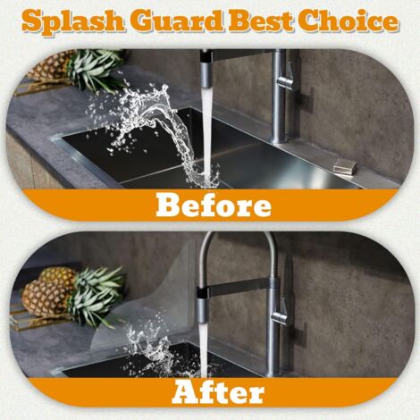 Set of 2 Transparent Bathtub Splash Guard, Bathtub Splash Guard to Keep Water in Shower, Anti-Splash Devices
