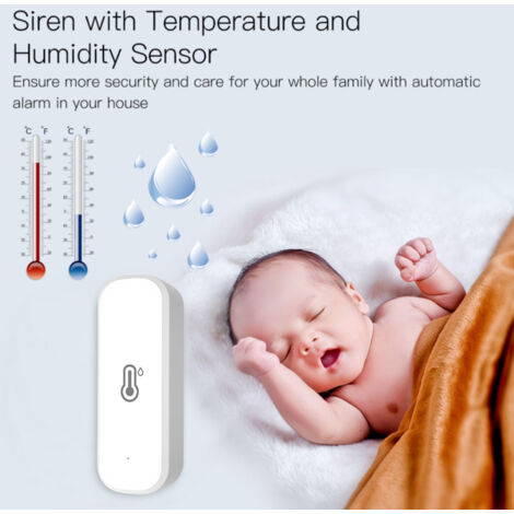 CSPARKV WiFi Thermometer Hygrometer Sensor, Real-Time Remote Monitoring Smart Thermohygrometer with Data Storage