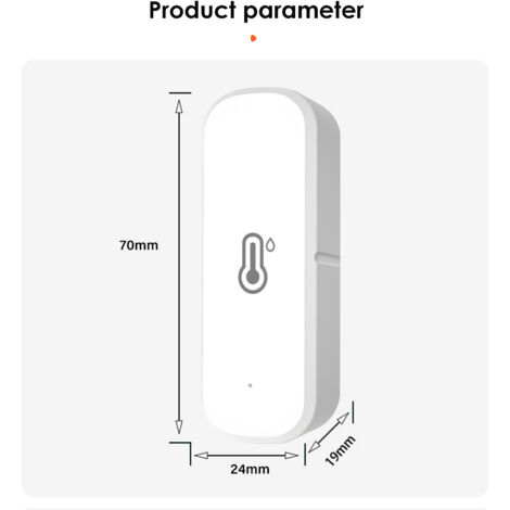 CSPARKV WiFi Thermometer Hygrometer Sensor, Real-Time Remote Monitoring Smart Thermohygrometer with Data Storage
