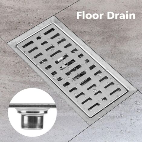 CSPARKV Floor Drain Floor Drain Rectangle Floor Drain, 20x10cm ...