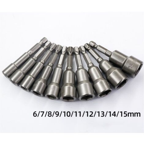 10 Pieces Magnetic Socket Screwdriver: Magnetic Bit for Impact Driver 6 ...