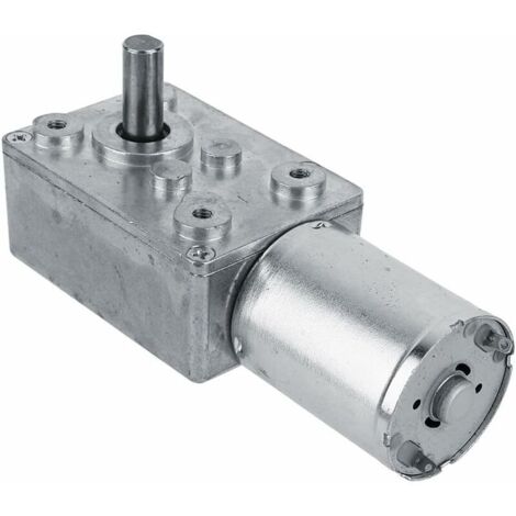 High Torque Reversible Reduction Electric Motor Gearbox Worm Gear Motor 12V 62RPM Silver