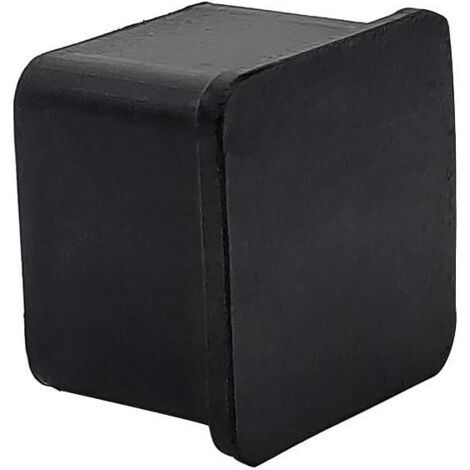 2.5 x 2.5 cm (1 inch x 1 inch) Pack of 16 Thick Square Black Rubber Chair Table Leg Caps Protectors