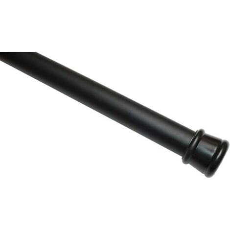 CSPARKV 2Pcs Curtain Rod without Drilling Ø 13mm Black-Matte 60-110, Steel, 60-110 cm