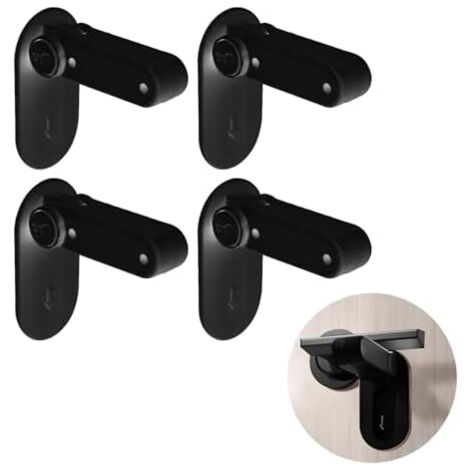 CSPARKV 4 Pack Child Safety Door Locks, Baby Proofing Locks, Secure Grip, Safe for Kids and Pets, for Home Security, Black