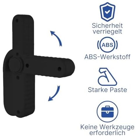 CSPARKV 4 Pack Child Safety Door Locks, Baby Proofing Locks, Secure Grip, Safe for Kids and Pets, for Home Security, Black