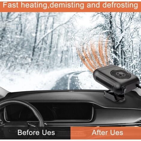 CSPARKV Car Heater, 12V 200W Portable Car Heater Cigarette Lighter 2 in 1 Heating Cooling Fan Windshield Defroster