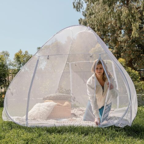 CSPARKV Luxury Mosquito Net, Large Size: for Double to King Size Bed, Fine Holes, Canopy, Mosquito Net, Foldable Design with Bottom, 2 Entrances, Easy to Install, Storage Bag