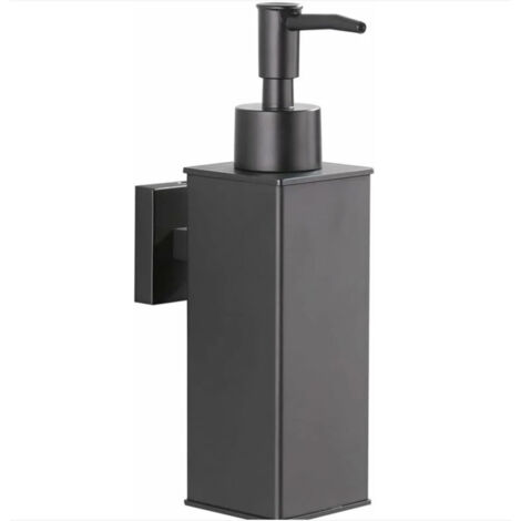 304 Stainless Steel Wall Mounted Soap Dispenser - Matte Black - for Daily Use (1/4)