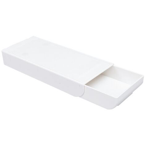 （white）Pop Up Self-Adhesive Pencil Drawer - Hidden Desk Organizer