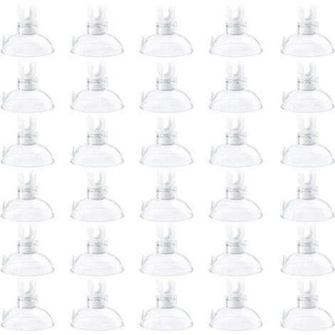 100pcs Clear Aquarium Suction Cups for Fish Tank (5x30mm), Aquarium Pump Suction Cups with Tube Holder Clips Clamps for Aquarium Fish Suction Cups Air Pump