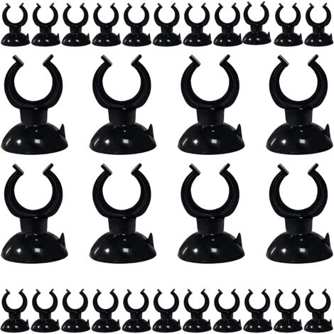 30 Pieces Aquarium Suction Cups(Black), Eco-Friendly PVC Aquarium Suction Cup Clips for Water Heater Thermometer Aquarium Water Tube (1/5)
