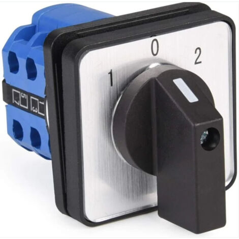 3 Position Rotary Switch, 50A 2 Pole 8 Terminals, Universal Changeover
