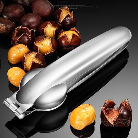 CSPARKV Chestnut Pliers, Chestnut Cutter, Stainless Steel, Chestnut Opener, Chestnut Cracker, Multifunctional Chestnut Clip, for Nuts Such As Chestnuts and Walnuts, Hand Tools