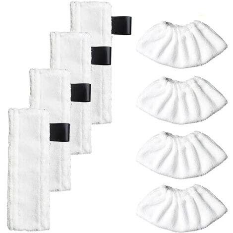 CSPARKV Replacement Cleaning Cloth for Karcher EasyFix SC2, SC3, SC4, SC5 Steam Cleaner (4 Cleaning Cloth + 4 Cloth Pad) (1/4)