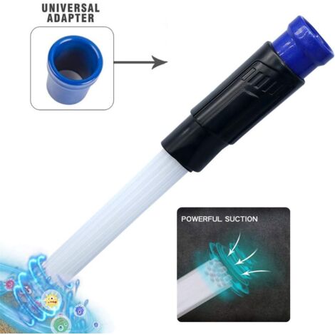 CSPARKV 2Pcs Universal Vacuum Cleaner Dust Brush Tube,Multifunctional Vacuum Cleaner Straw Tubes,Dust Brush,Portable Descaling Brush,Pipe Extension Head