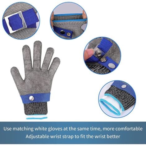 CSPARKV Cut Resistant Kitchen Gloves Level Protection Work Gloves Oyster  Gloves Kitchen Protection Glove for Fish Fillet, Meat Cutting, Mandolin,