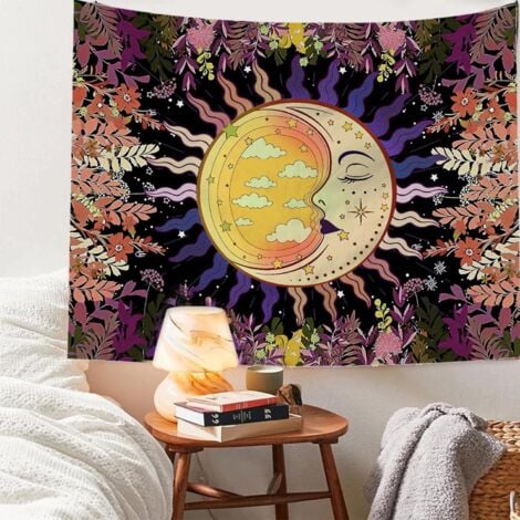 Aesthetic Psychedelic Wall Decor Trippy Tapestry Wall Hanging Sun