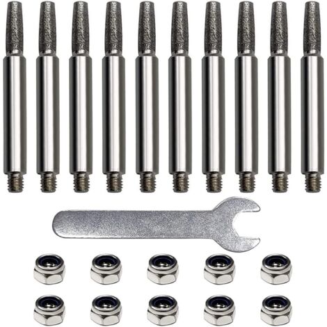 CSPARKV (10pcs) Chainsaw Sharpener, Sharpener for Chainsaw Chain Sharpener, Chain Sharpener, Chainsaw and Sharpening,4mm (1/5)