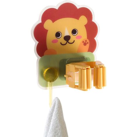 CSPARKV Broom Self-Adhesive Mop Clip with Hook, Cartoon Mop Holder for Home, Kitchen and Garden (1/4)