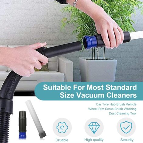 CSPARKV 2 Pieces All-Purpose Vacuum Cleaner Nozzle, Dust Brush Vacuum Cleaner Accessories, Vacuum Cleaner Brush Accessory, Vacuum Cleaner Accessories for Air Vents, Drawers, Car, Tools (Grey)