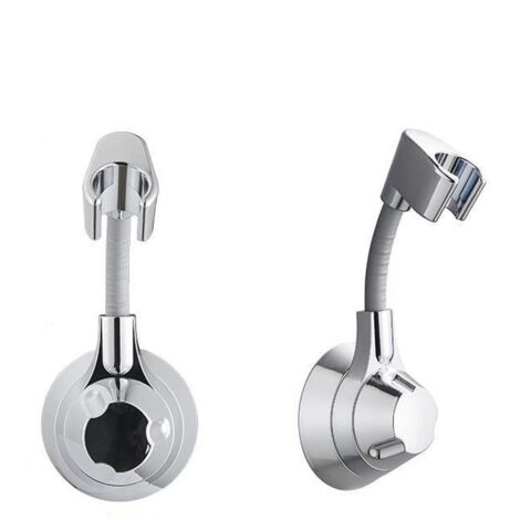 CSPARKV 2pcs Shower Head Holder No Drilling, Shower Head Bracket, Wall Mounted Shower Head Holder Load up to 5 kg, Shower Bracket, for Shower Head Bathroom Shower Head (Silver) (1/5)