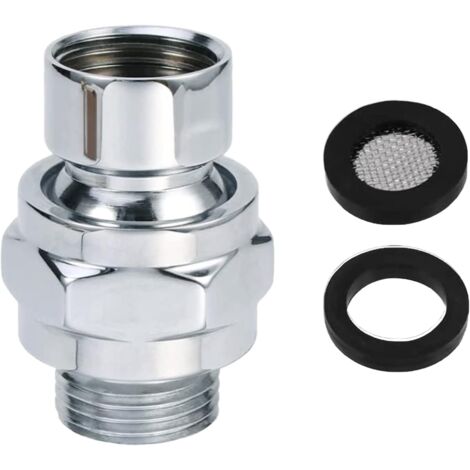 Spacesea Brass Shower Swivel Adapter - Adjustable Ball Joint, Universal 1/2" IPS Threads (Chrome) - View #9