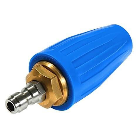 CSPARKV 5x5x10cm Blue Universal Rotating Turbine Nozzle for Water Pressure Washer, 3600 PSI 250 Bar, 1/4 Quick Connect Rotating Turbine Cleaning Nozzle (1/5)