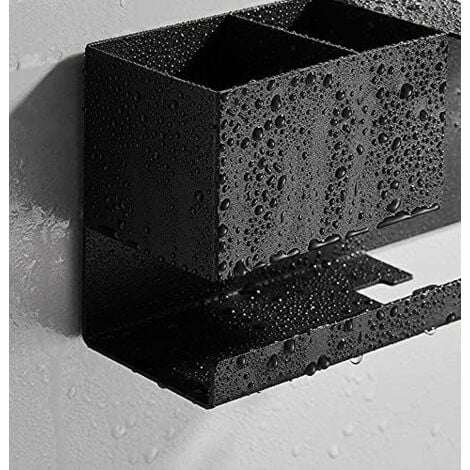 CSPARKV 12.7x10x6.3cm Metal Hair Dryer Holder Wall Mounted Hair Dryer Bracket for Dyson Supersonic Hair Dryer Universal Black
