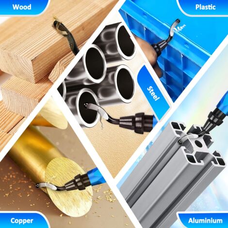 Professional Deburring Tool Set - Metal Handle With 10 Replacement Blades For Metal, Plastic, 3D Prints