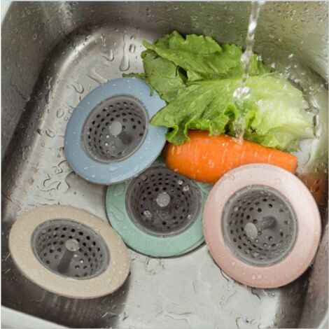 CSPARKV 4 Pcs Sink Strainers, Kitchen Sink Strainer, Silicone Mesh Sink Plug Sewer Anti-Blocking Filter, Silicone Drain Filters, Suitable for Kitchen Sink (1/5)