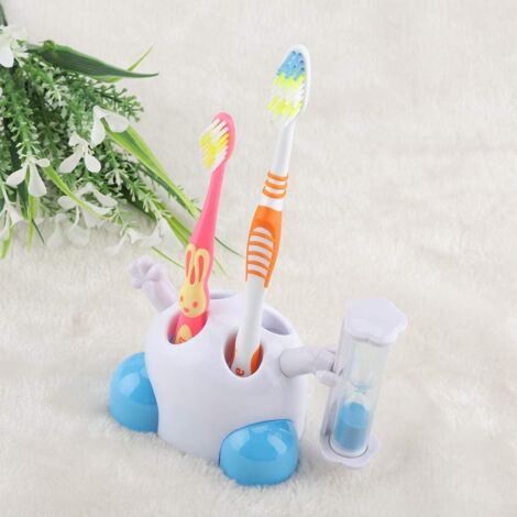 CSPARKV Toothbrush Holder Kids Toothbrush Holders with Timer Bathroom Storage Ornaments(Blue)