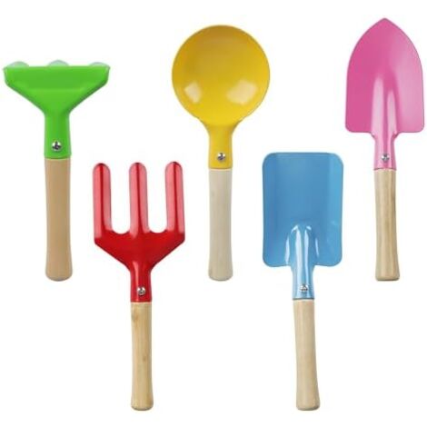CSPARKV Kids Hand Shovel Set for Ages 3+ - with Shovel, Rake, Spade ...