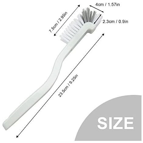 CSPARKV 25.5x4cm 2 Pack Multipurpose Bottle Cleaning Brushes,Bottle Brush,Coffee Cups Brush,Long Handle Curved Bottle Brush