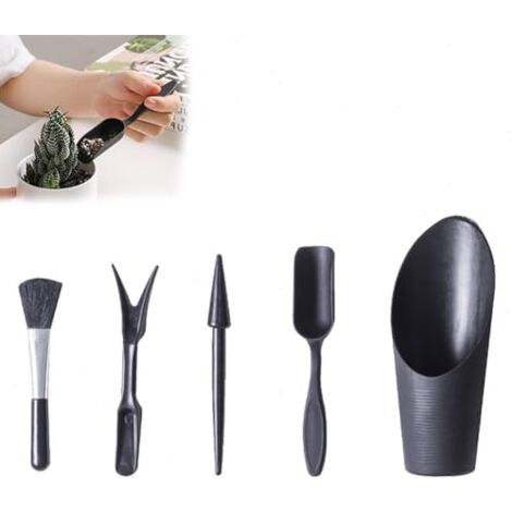 CSPARKV 5Pcs Succulent Planting Tools Set Mini Indoor Gardening Tools for Succulent Plant Care and Gardening (1/5)