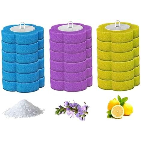 CSPARKV 18Pcs Disposable Toilet Brush Refills Toilet Brush Head Refills 3 Layers Sponge Toilet Refills Brush Head