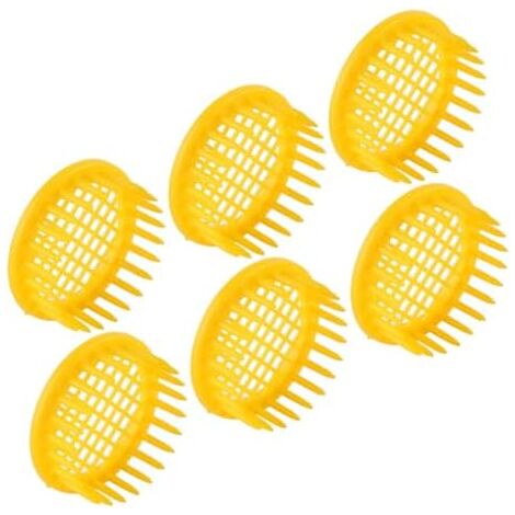 CSPARKV 4.7cm 6Pcs Yellow Queen Bee Cage Beekeeping Swatters Small Hive Bee Frame Holder Beekeeper Bee Catcher Bee Cage Beekeeping Equipment Plastic Yellow (1/5)