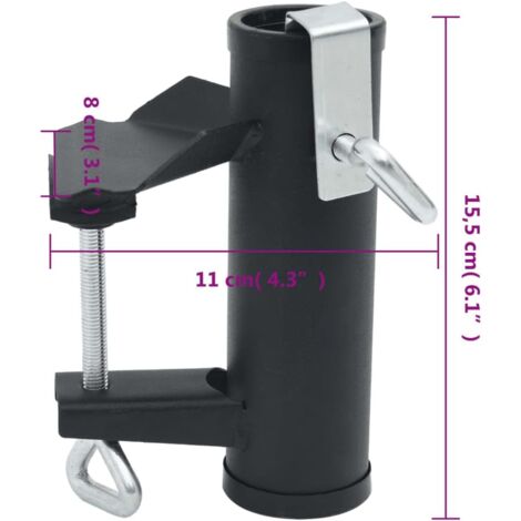 CSPARKV 2 pcs Balcony Parasol Clips 25-38 mm Steel, Accessories for parasols & shade sails, 0.82KG-4003383